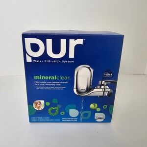 PUR MineralClear Faucet Mount Water Filtration System Chrome FM-3700B New